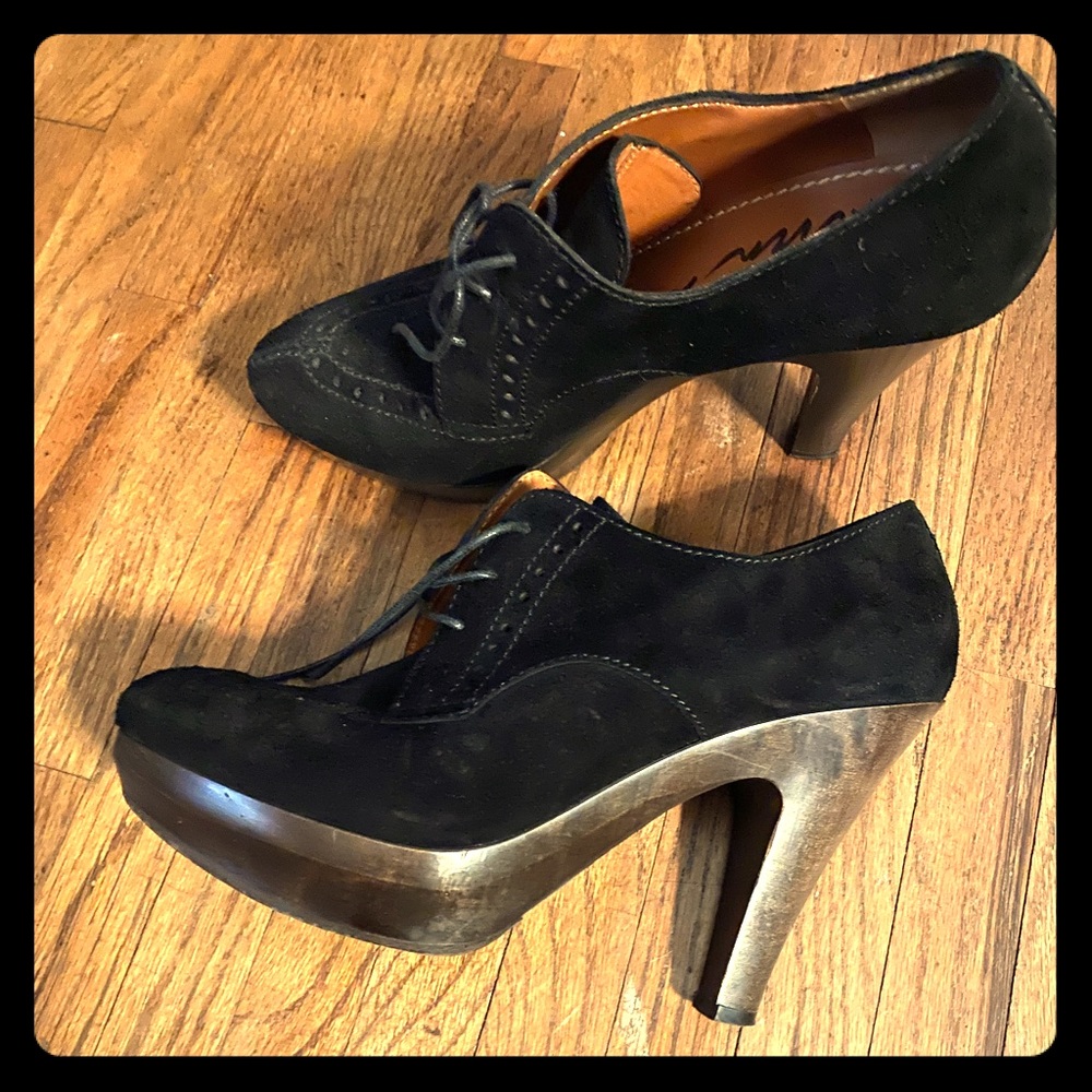 Lanvin Black Suede Booties - Sz 39